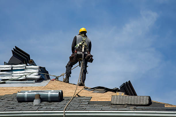 Professional Roof Replacement technician working in Rodney, MI